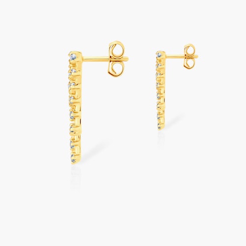 Kolczyki Savicki: złote, cyrkonie